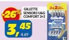 Offerta per Gillette - Sensor3 U&G Comfort a 3,45€ in Risparmio Casa