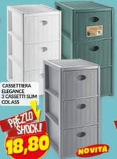 Offerta per Stefanplast - Cassettiera Elegance 3 Cassetti Slim a 18,8€ in Risparmio Casa