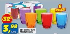 Offerta per Set 6 Bicchieri Athina a 3,99€ in Risparmio Casa