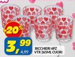 Offerta per Bicchieri 6Pz Vtr Cuori a 3,99€ in Risparmio Casa
