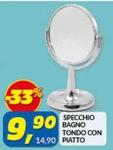 Offerta per Specchio Bagno Tondo Con Piatto a 9,9€ in Risparmio Casa
