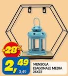 Offerta per Mensola Esagonale Media 26x22 a 2,49€ in Risparmio Casa