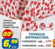 Offerta per Tovaglia Antimacchia 140x180cm Cherry Love Ass a 6,99€ in Risparmio Casa
