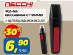 Offerta per Necchi - NGS-666 Regolabarba Kit Trimmer a 6,9€ in Risparmio Casa
