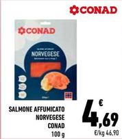 Offerta per Conad - Salmone Affumicato Norvegese a 4,69€ in Conad City