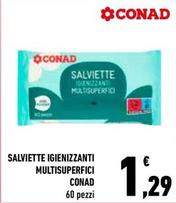 Offerta per Conad - Salviette Igienizzanti Multisuperfici a 1,29€ in Conad City
