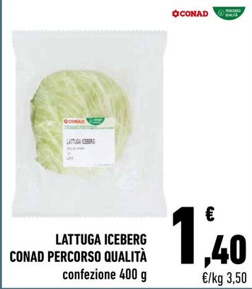 Offerta per Conad - Lattuga Iceberg Percorso Qualità a 1,4€ in Conad City
