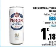 Offerta per Peroni - Birra Nastro Azzurro a 1,18€ in Conad