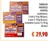 Offerta per Pampers - Pannolini Progressi a 29,9€ in Conad