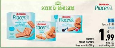 Offerta per Conad Piacersi - Biscotti  a 1,99€ in Conad Superstore