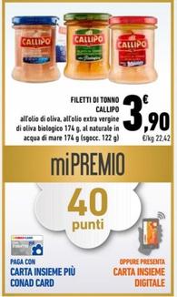 Offerta per Callipo - Filetti Di Tonno a 3,9€ in Conad Superstore