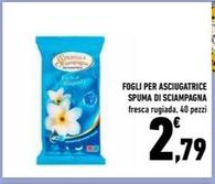 Offerta per Spuma Di Sciampagna - Fogli Per Asciugatrice a 2,79€ in Conad Superstore