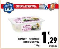 Offerta per Natura Sincera - Mozzarelle Ciliegine a 1,29€ in Conad Superstore