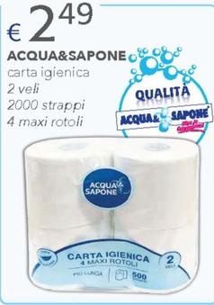 Offerta per Acqua&Sapone - Carta Igienica a 2,49€ in Acqua & Sapone