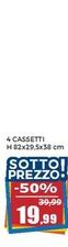 Offerta per Belli E Forti - Cassettiera Fut Slim 4 Cassetti H 82x29,5x38 Cm a 19,99€ in Happy Casa Store