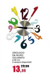 Offerta per Orologio Da Muro Colorato a 13,99€ in Happy Casa Store
