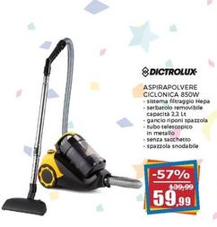 Offerta per Dictrolux - Aspirapolvere Ciclonica 850W a 59,99€ in Happy Casa Store