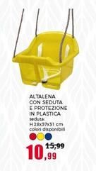 Offerta per Altalena Con Seduta E Protezione In Plastica a 10,99€ in Happy Casa Store