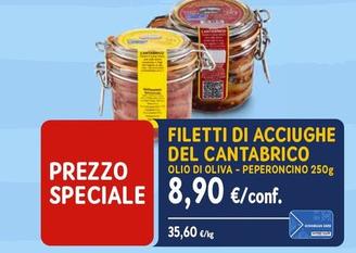 Offerta per Filetti di acciughe del Cantabrico 250 g a 8,9€ in Sapore di Mare