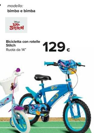 Offerta per Bicicletta Con Rotelle Stitch a 129€ in Carrefour Ipermercati