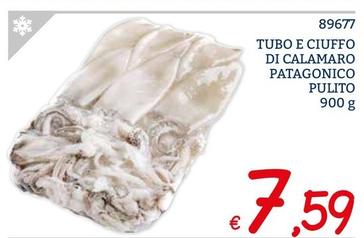 Offerta per Tubo E Ciuffo Di Calamaro Patagonico Pulito a 7,59€ in ZONA