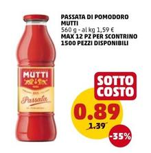 Offerta per Mutti - Passata Di Pomodoro a 0,89€ in PENNY