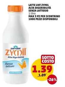 Offerta per Parmalat - Latte UHT Zymil Alta Digeribilità Senza Lattosio a 1,39€ in PENNY