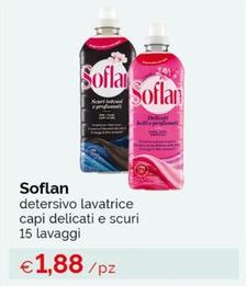 Offerta per Soflan - Detersivo Lavatrice Capi Delicati E Scuri a 1,88€ in Acqua & Sapone