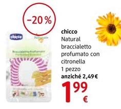 Offerta per Chicco - Natural Braccialetto Profumato Con Citronella a 1,99€ in dm