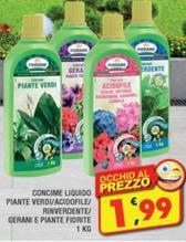 Offerta per Concime Liquido Piante Verdi/ Acidofile/ Rinverdente/ Gerani E Piante Fiorite a 1,99€ in Maury's