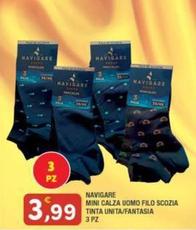 Offerta per Navigare - Mini Calza Uomo Filo Scozia Tinta Unita/ Fantasia a 3,99€ in Maury's