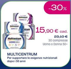 Offerta per Multicentrum - Per Supportare Le Esigenze Nutrizionali Dopo I 50 Anni a 15,9€ in Lloyds Farmacia/BENU