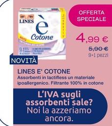 Offerta per Lines - E' Cotone  a 4,99€ in Lloyds Farmacia/BENU