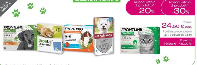 Offerta per Frontline - Combo Spot-On Gatti 3 Pipette  a 24,5€ in Lloyds Farmacia/BENU