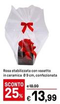 Offerta per Rosa Stabilizzata Con Vasetto In Ceramica a 13,99€ in Iper La grande i