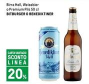 Offerta per Bitburger/Benediktiner - Birra Hell, Weissbier Premium Pils  in Iper La grande i