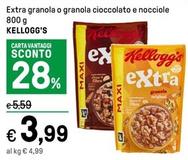Offerta per Kelloggs - Extra Granola O Granola Cioccolato E Nocciole a 3,99€ in Iper La grande i