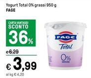 Offerta per Fage - Yogurt Total 0% Grassi a 3,99€ in Iper La grande i