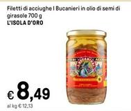 Offerta per L'isola D'oro - Filetti Di Acciughe i Bucanieri In Olio Di Semi Di Girasole a 8,49€ in Iper La grande i