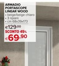 Offerta per Armadio Portascope Linear Wood a 69,9€ in Iperal