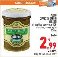 Offerta per Alberti - Pesto Cipressa Sapori a 2,99€ in Conad