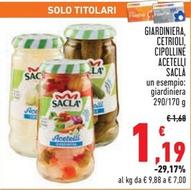 Offerta per Saclà - Giardiniera, Cetrioli, Cipolline Acetelli a 1,19€ in Conad