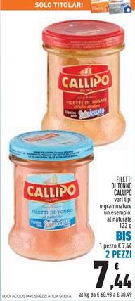 Offerta per Callipo - Filetti Di Tonno a 7,44€ in Conad