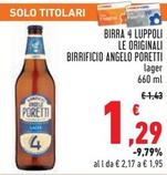 Offerta per Angelo Poretti - Birra 4 Luppoli Le Originali Birrificio a 1,29€ in Conad