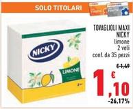 Offerta per Nicky - Tovaglioli Maxi a 1,1€ in Conad