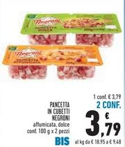 Offerta per Negroni - Pancetta In Cubetti a 3,79€ in Conad Superstore
