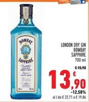 Offerta per Bombay Saphire - London Dry Gin a 13,9€ in Conad Superstore