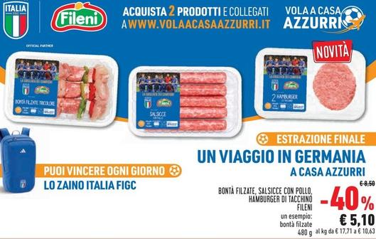 Offerta per Fileni - Bontà Filzate, Salsicce Con Pollo, Hamburger Di Tacchino a 5,1€ in Conad Superstore