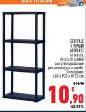 Offerta per Art Plast - Scaffale 4 Ripiani a 10,9€ in Conad Superstore