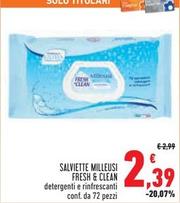 Offerta per  Fresh & Clean - Salviette Milleusi  a 2,39€ in Conad Superstore
